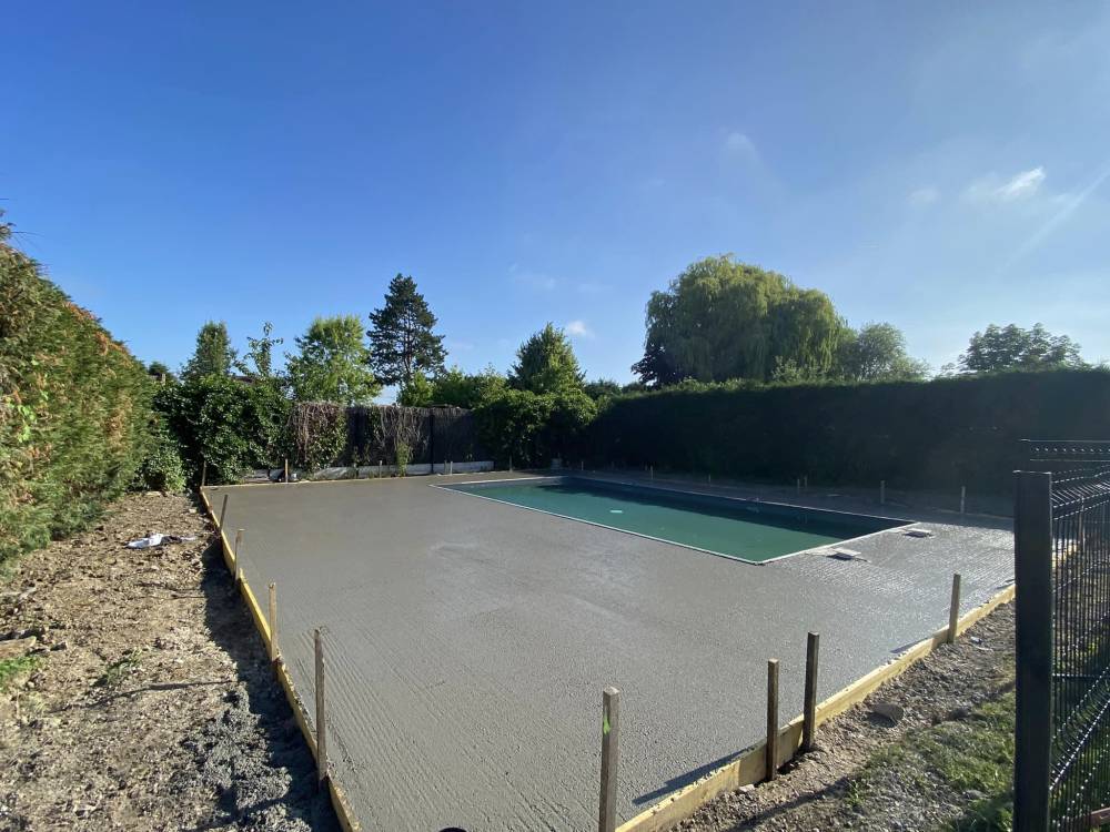 piscine en travaux
